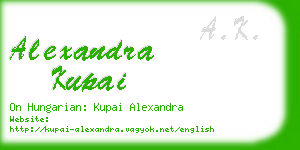 alexandra kupai business card